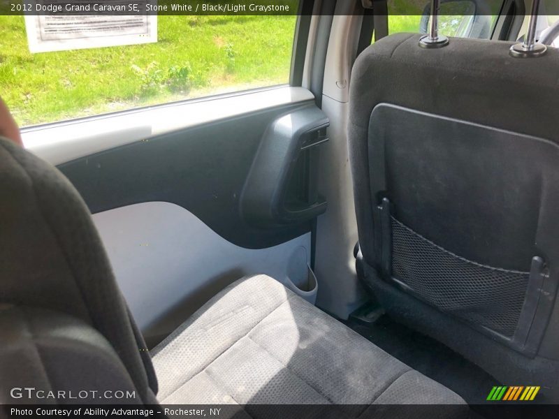 Stone White / Black/Light Graystone 2012 Dodge Grand Caravan SE