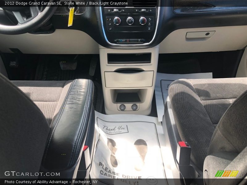 Stone White / Black/Light Graystone 2012 Dodge Grand Caravan SE