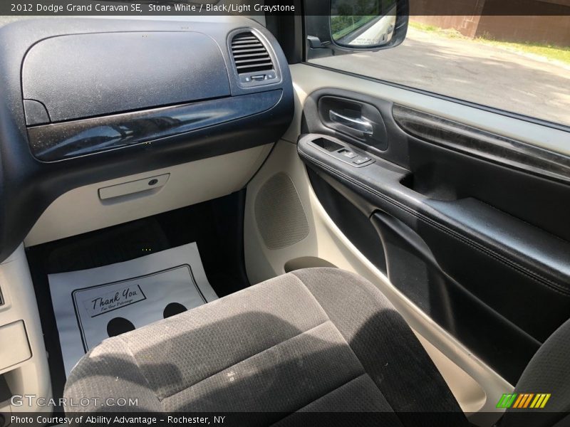 Stone White / Black/Light Graystone 2012 Dodge Grand Caravan SE
