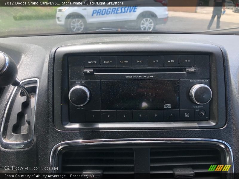 Stone White / Black/Light Graystone 2012 Dodge Grand Caravan SE