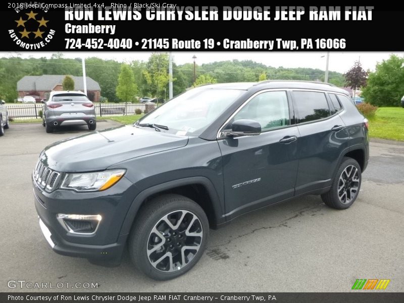 Rhino / Black/Ski Gray 2018 Jeep Compass Limited 4x4