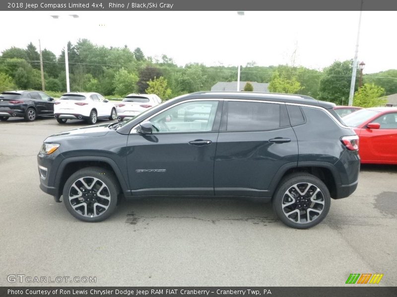 Rhino / Black/Ski Gray 2018 Jeep Compass Limited 4x4