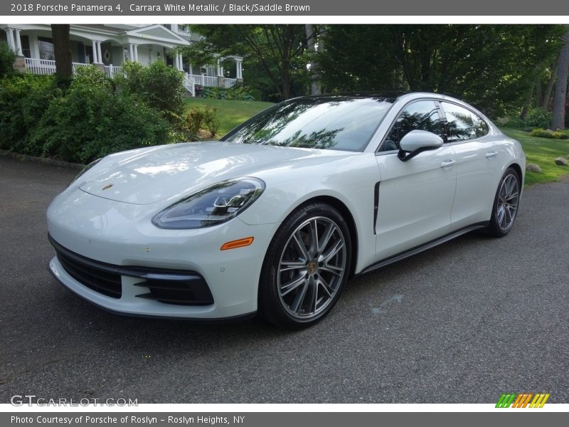 Carrara White Metallic / Black/Saddle Brown 2018 Porsche Panamera 4