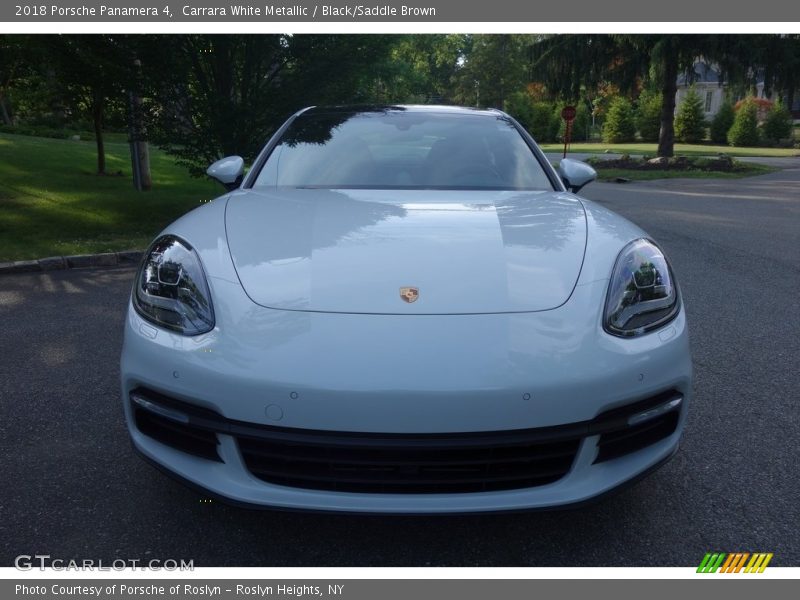 Carrara White Metallic / Black/Saddle Brown 2018 Porsche Panamera 4