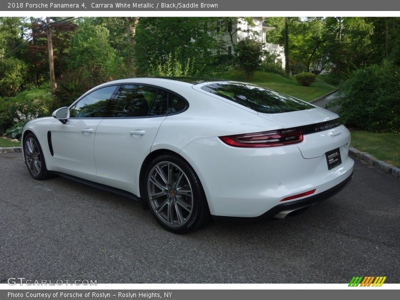 Carrara White Metallic / Black/Saddle Brown 2018 Porsche Panamera 4