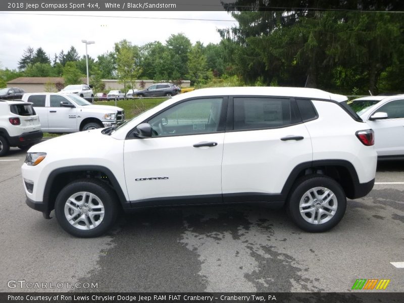 White / Black/Sandstorm 2018 Jeep Compass Sport 4x4