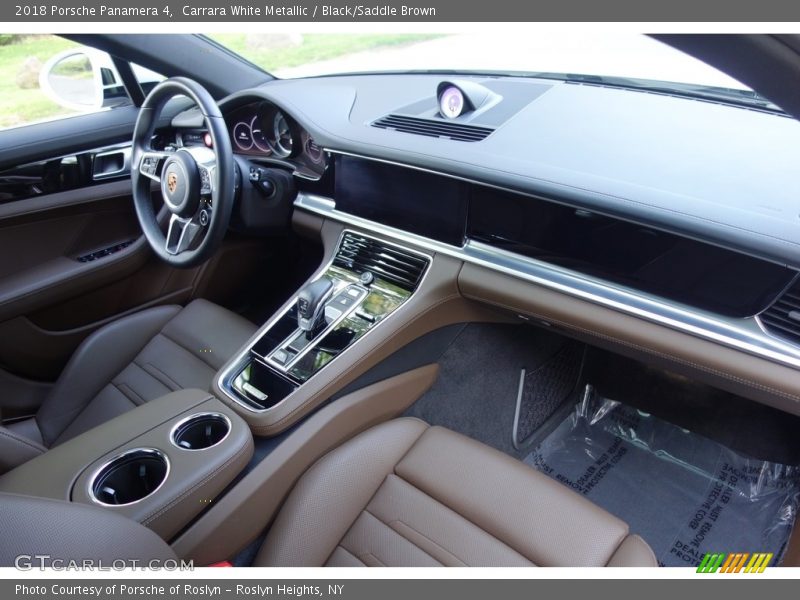 Carrara White Metallic / Black/Saddle Brown 2018 Porsche Panamera 4