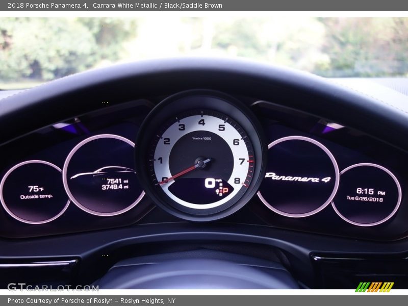 Carrara White Metallic / Black/Saddle Brown 2018 Porsche Panamera 4