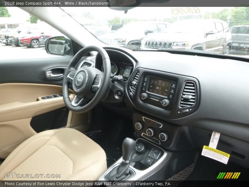White / Black/Sandstorm 2018 Jeep Compass Sport 4x4