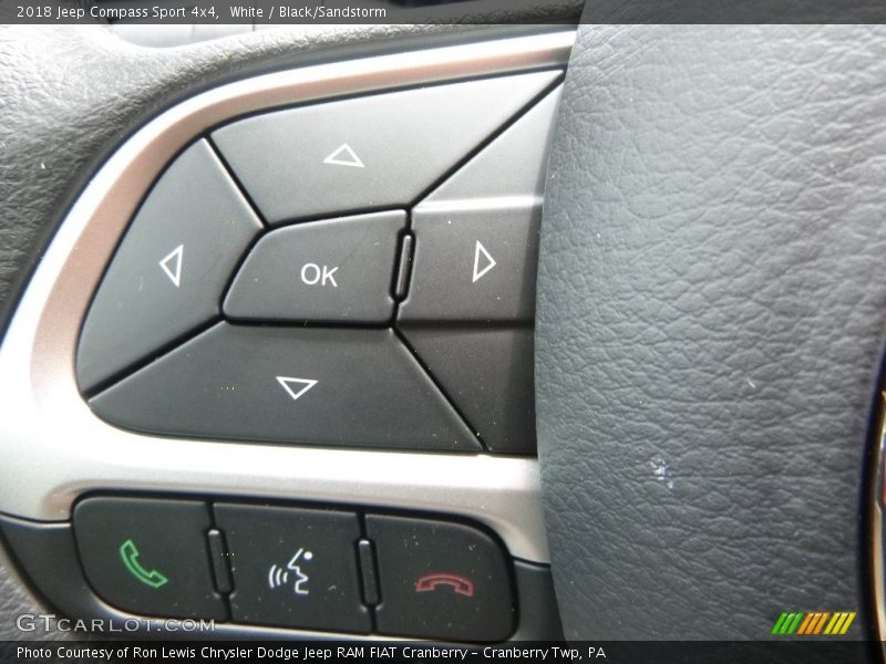 White / Black/Sandstorm 2018 Jeep Compass Sport 4x4