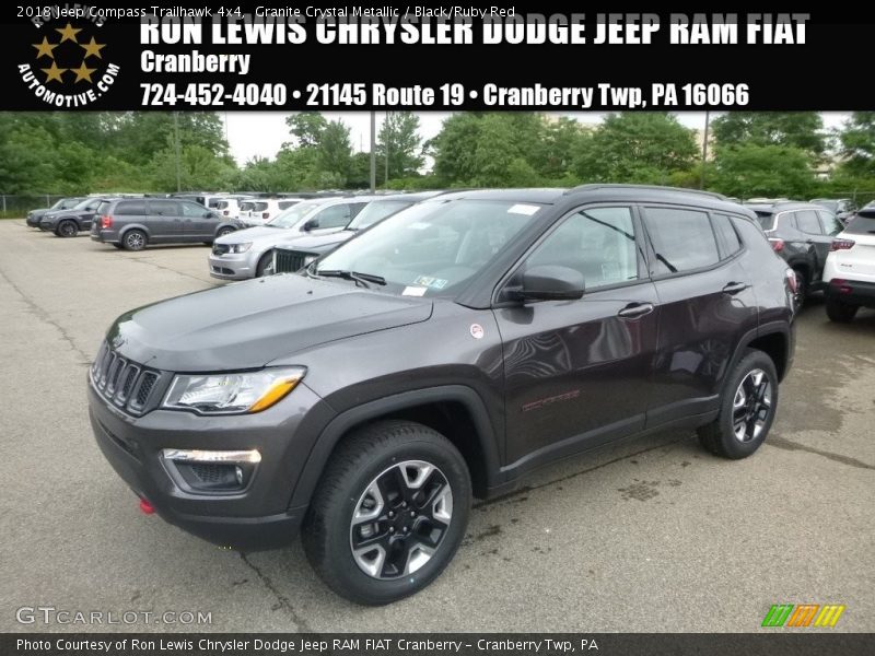 Granite Crystal Metallic / Black/Ruby Red 2018 Jeep Compass Trailhawk 4x4
