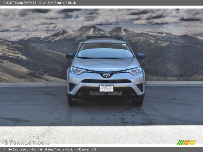 Silver Sky Metallic / Black 2018 Toyota RAV4 LE