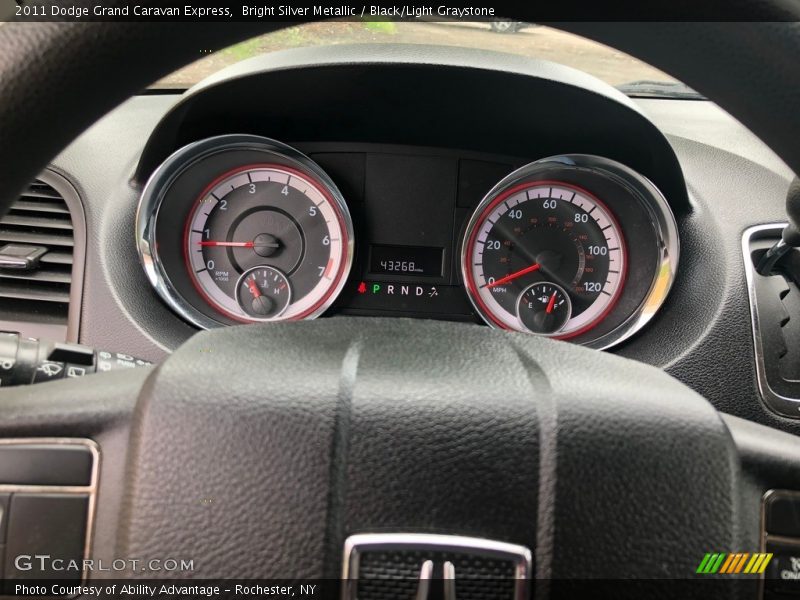Bright Silver Metallic / Black/Light Graystone 2011 Dodge Grand Caravan Express