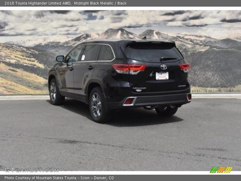 Midnight Black Metallic / Black 2018 Toyota Highlander Limited AWD