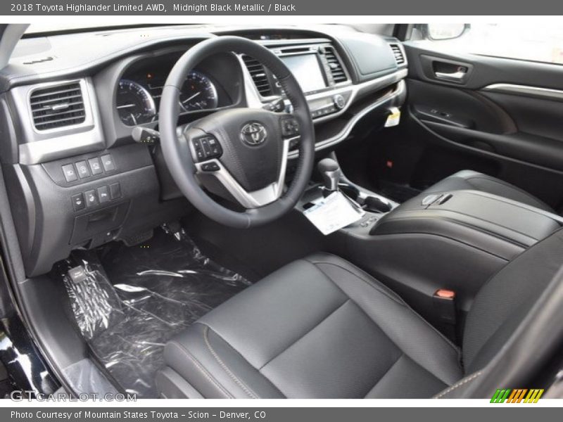 Midnight Black Metallic / Black 2018 Toyota Highlander Limited AWD