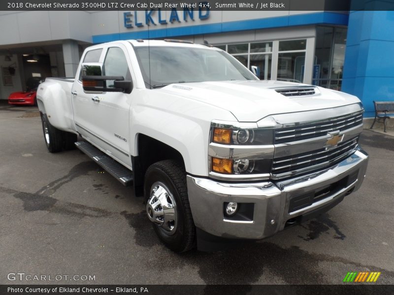 Summit White / Jet Black 2018 Chevrolet Silverado 3500HD LTZ Crew Cab Dual Rear Wheel 4x4