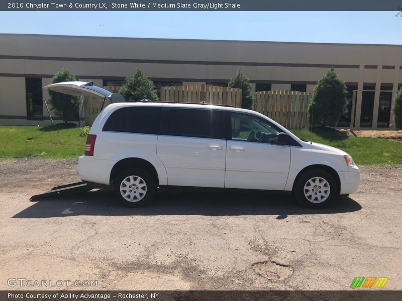 Stone White / Medium Slate Gray/Light Shale 2010 Chrysler Town & Country LX