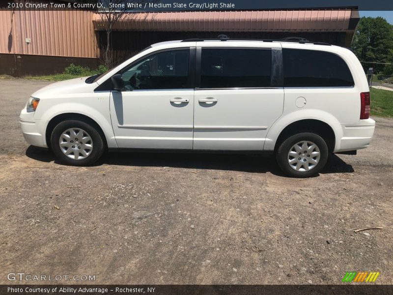 Stone White / Medium Slate Gray/Light Shale 2010 Chrysler Town & Country LX