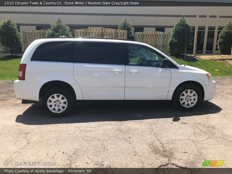 Stone White / Medium Slate Gray/Light Shale 2010 Chrysler Town & Country LX