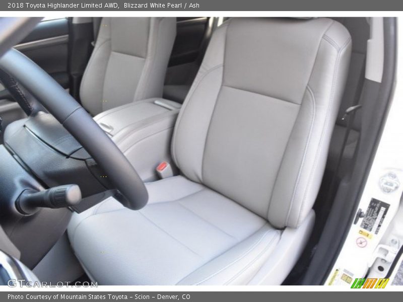 Blizzard White Pearl / Ash 2018 Toyota Highlander Limited AWD