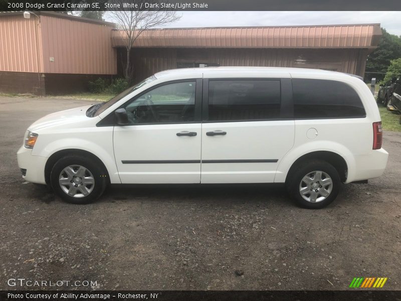 Stone White / Dark Slate/Light Shale 2008 Dodge Grand Caravan SE