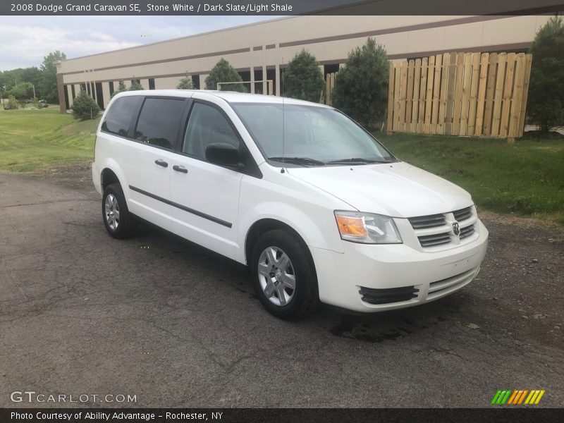 Stone White / Dark Slate/Light Shale 2008 Dodge Grand Caravan SE