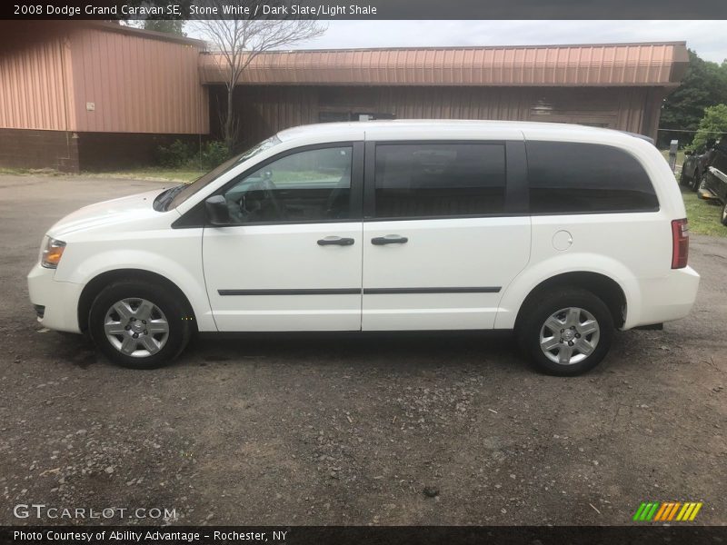 Stone White / Dark Slate/Light Shale 2008 Dodge Grand Caravan SE