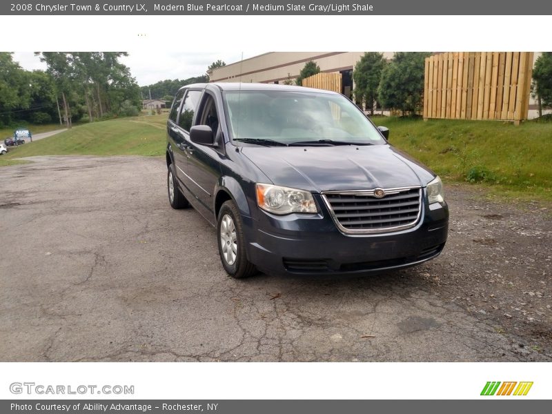 Modern Blue Pearlcoat / Medium Slate Gray/Light Shale 2008 Chrysler Town & Country LX