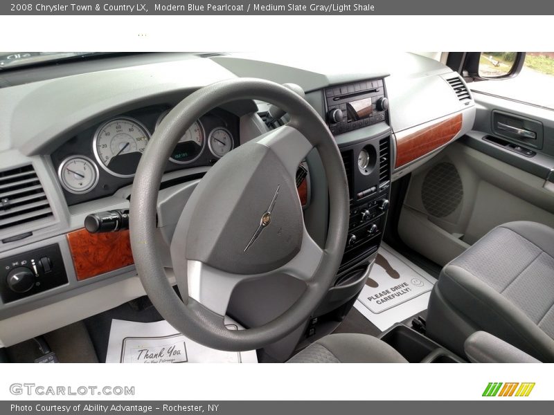 Modern Blue Pearlcoat / Medium Slate Gray/Light Shale 2008 Chrysler Town & Country LX