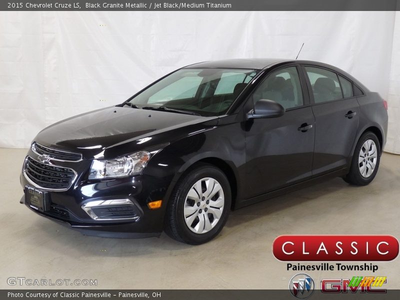 Black Granite Metallic / Jet Black/Medium Titanium 2015 Chevrolet Cruze LS