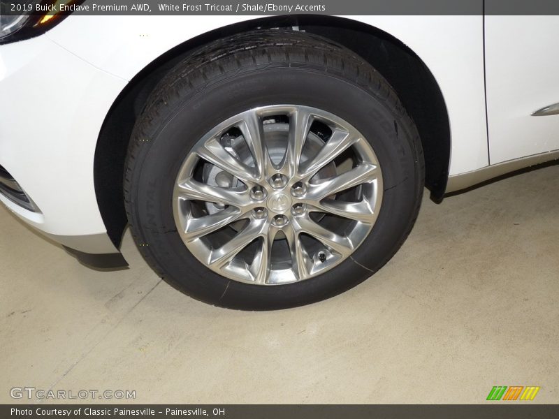 White Frost Tricoat / Shale/Ebony Accents 2019 Buick Enclave Premium AWD