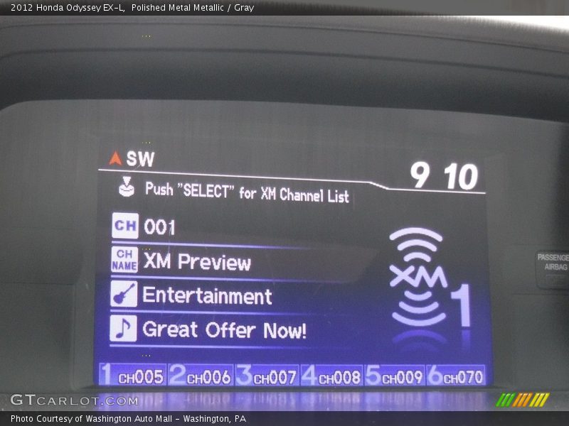 Polished Metal Metallic / Gray 2012 Honda Odyssey EX-L