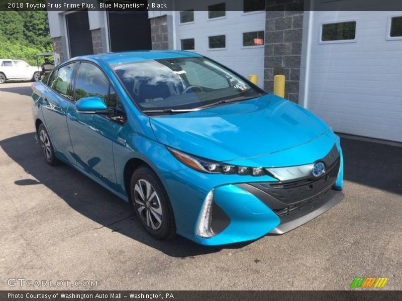 Blue Magnetism / Black 2018 Toyota Prius Prime Plus