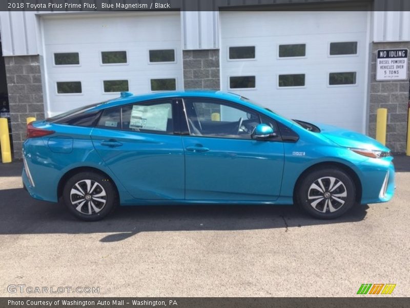 Blue Magnetism / Black 2018 Toyota Prius Prime Plus