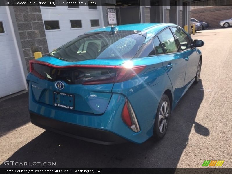 Blue Magnetism / Black 2018 Toyota Prius Prime Plus