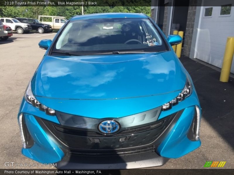 Blue Magnetism / Black 2018 Toyota Prius Prime Plus