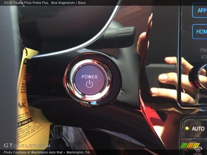 Blue Magnetism / Black 2018 Toyota Prius Prime Plus