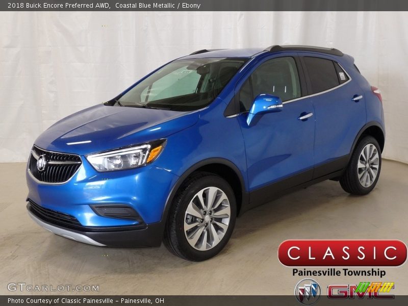 Coastal Blue Metallic / Ebony 2018 Buick Encore Preferred AWD