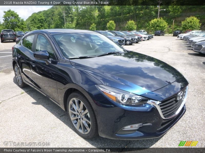 Deep Crystal Blue Mica / Black 2018 Mazda MAZDA3 Touring 4 Door