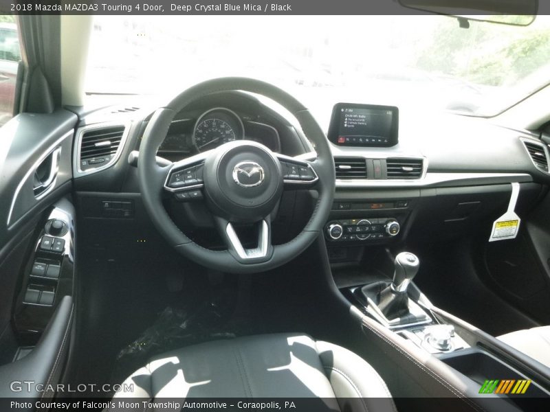 Deep Crystal Blue Mica / Black 2018 Mazda MAZDA3 Touring 4 Door