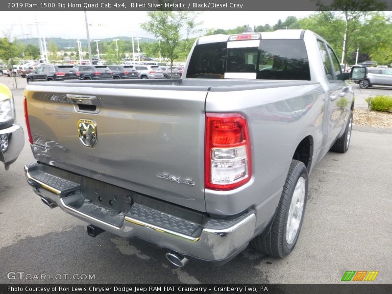 Billett Silver Metallic / Black/Diesel Gray 2019 Ram 1500 Big Horn Quad Cab 4x4