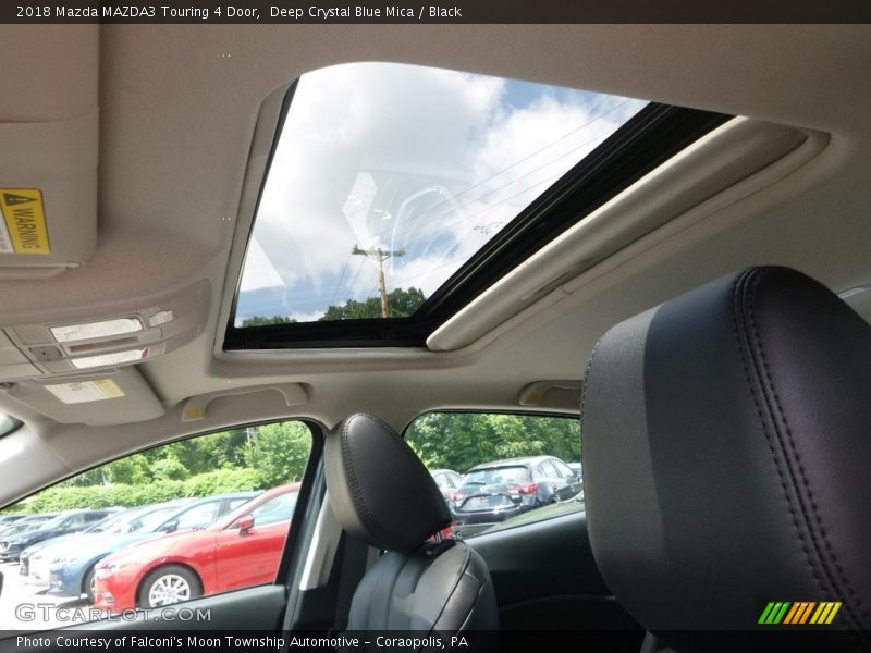 Deep Crystal Blue Mica / Black 2018 Mazda MAZDA3 Touring 4 Door