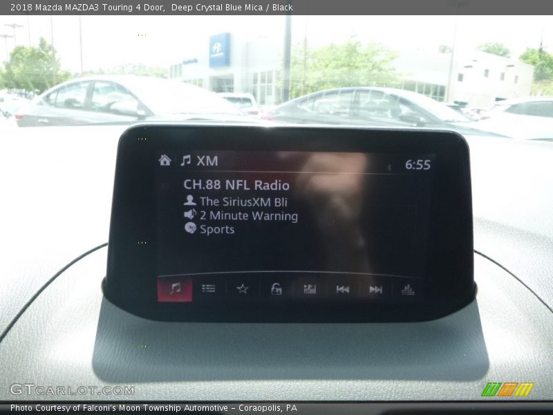 Deep Crystal Blue Mica / Black 2018 Mazda MAZDA3 Touring 4 Door