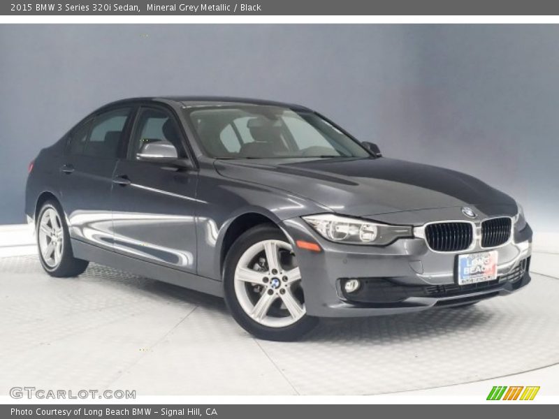 Mineral Grey Metallic / Black 2015 BMW 3 Series 320i Sedan