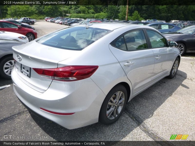 Symphony Silver / Black 2018 Hyundai Elantra SEL