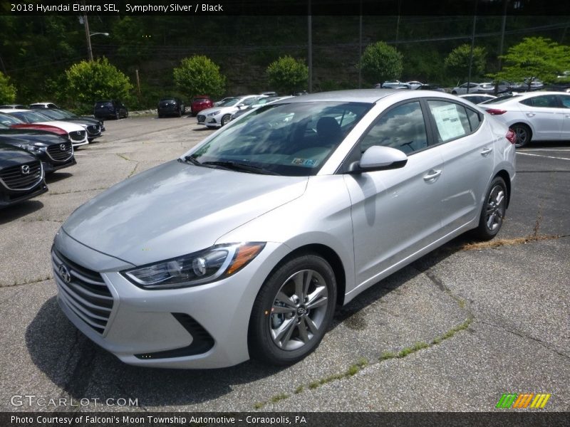 Symphony Silver / Black 2018 Hyundai Elantra SEL