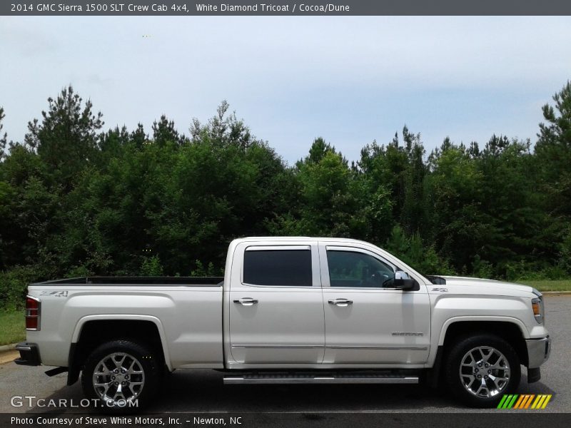 White Diamond Tricoat / Cocoa/Dune 2014 GMC Sierra 1500 SLT Crew Cab 4x4