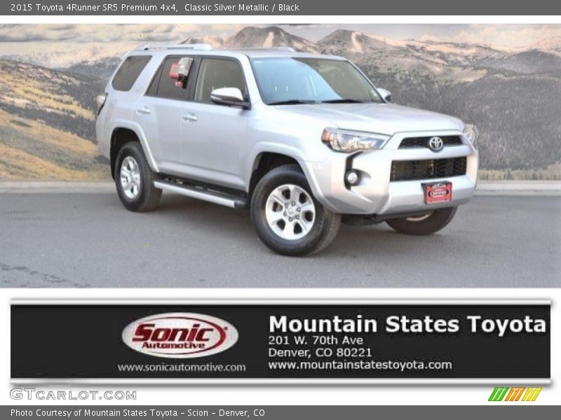 Classic Silver Metallic / Black 2015 Toyota 4Runner SR5 Premium 4x4