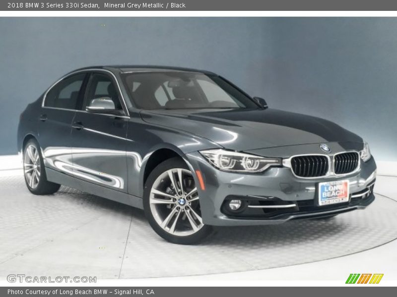 Mineral Grey Metallic / Black 2018 BMW 3 Series 330i Sedan