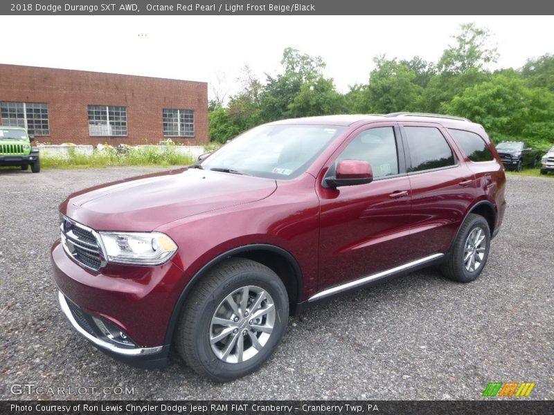 Octane Red Pearl / Light Frost Beige/Black 2018 Dodge Durango SXT AWD